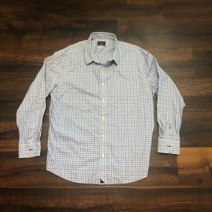 UNTUCKit Button Down Shirt Size XL Blue/White